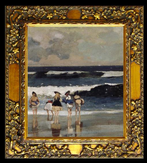 framed  Winslow Homer Detail from on the Beach, Ta068